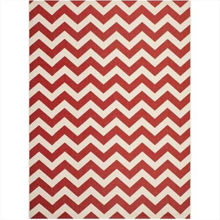 Safavieh 8 ft. x 11 ft. Rectangle Indoor-Outdoor Courtyard- Red- Machine Made Rug CY6244-248-8
